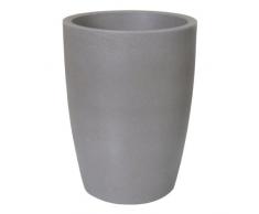 Floralo Arezzo Pot à fleurs résistant au gel Taupe-granite Rond Ø 45 Hauteur 61 cm