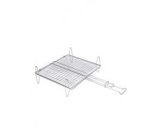 Sauvic bombée pour Viande ou Poisson de 25 x 30 cm. avec Pieds Grille pour Barbecue, Acier