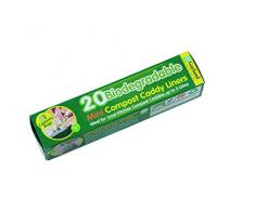 Guirlande Gal04l520 Sacs biodégradables avec bac à Compost 5 Litre – Transparent (20 pièces)