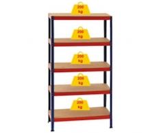 Homelux 999555 Module Vertical en Bois 5 étagères Blanc 177 x 90 x 45 cm