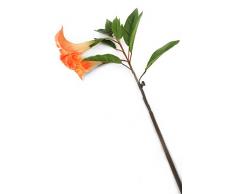 Floral Elegance Artificiel 108 cm Tige Unique Orange Ange de trompettes X 6 – Artificiel de Luxe Plage de Fleur en Soie