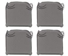 Traumnacht Confort Coussin de Chaise, Outdoor, Anthracite, 44 x 47 x 6 cm