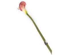 Floral Elegance Artificiel 94 cm Tige Unique Violet Motif lys Calla Artificiel X 6 – Gamme de Fleur de Luxe en Soie