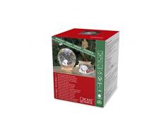 Konstsmide Lanterne Boule à Neige LED Père Noël Scène Igloo et Santa 23 x 16cm Blanc