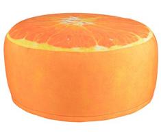 No Label Orange Pouf De Jardin, 58 x 58 x 32,5 cm