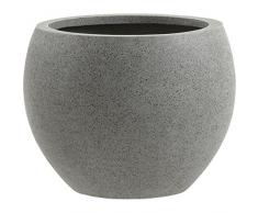 Emsa esteras Bac à Fleurs Rond pour Le Jardin en Fibre de Verre Ø 49 cm/H: 39 cm Gris foncé