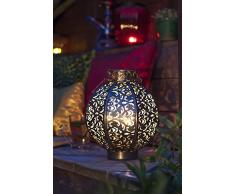 La Hacienda Moroccco Lanterne en Forme de Globe Argenté Taille M