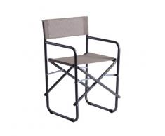 fiam 205TX ANBIBE Fauteuil Metteur en Scène de Jardin Acier Blanc/Beige 51 x 51 x 83 cm