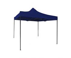 Rebecca Mobili Tonnelle en Accordéon Pliable Bleu Métal Polyester Tente de Réception Stand du Marché Jardin Pavillon - 3,1x3x3 m (H x L x P) - Art. RE6304