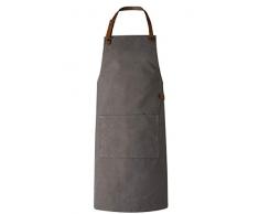 Crafted Leather & Lifestyle Tablier en Cuir Lavable Gris