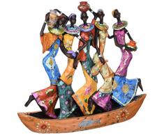 Design Toscano QL177891 Porteuses d’eau du Ghana Sculpture Multicolore 6,5 x 32 x 26,5 cm