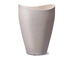 Scheurich 54269 254/54 Wave Globe High Pot de Fleurs Plastique Granit Taupe 40 x 40 x 54 cm