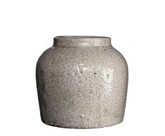 MICA Decorations 118269 Marmite à Carreaux Beige