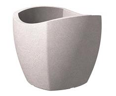 Scheurich 55363 256/50 Wave Globe Cubo Pot de Fleurs Plastique Granit Taupe 50 x 50 x 45 cm
