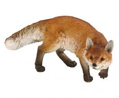 Dehner Figurine Renard Lupus, Environ 37.5 x 18,5 x 18 cm, polyrésine, Marron