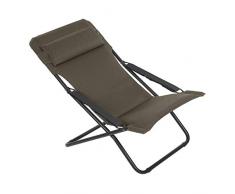 Lafuma TRANSABED BAIN DE SOLEIL, Tube Acier laqué 25mm Gris Basalte, Taupe, Taille unique