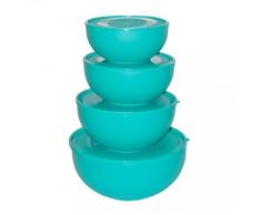 Bo Time Lot de 4 Boîtes de Conservation Multifonctions Keep And Fresh - Réfrigérateur, Micro-ondes, Lunchbox