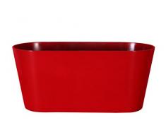 Art en Vogue Pot de Fleurs, Coupe de Fleurs Claire, Finition Brillante, Rouge, 38x16x17cm