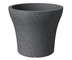 Scheurich 55392 258/48 No1 Stone Pot de Fleurs Plastique Granit Noir 47 x 47 x 40 cm