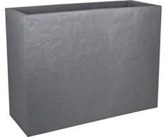 EDA Jardinière Volcania Pot carré, Gris Galet