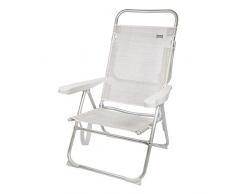 AKTIVE 53976 Chaise Pliante Multiposition Aluminium Beach 50 x 64 x 100 cm Beige