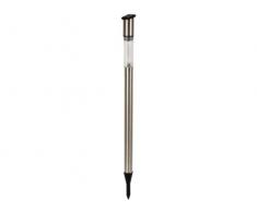 Perel 05647 Lampe Solaire LED INOX Argent 70 cm