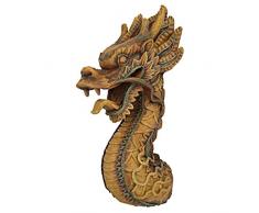 Design Toscano NG33987 Sculpture murale Dragon de feu Brun 23 x 14 x 47 cm