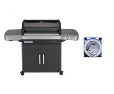 Campingaz Barbecue Gaz 3 Series RBS LD Vario, 2 Brûleurs BBQ Gaz, Puissance 9.4kW + Campingaz Tuyau Souple à Visser de 1.25m pour Barbecue à Gaz