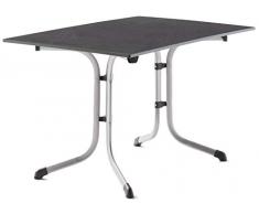 SIEGER Klapptisch mit Platte 120x80 cm 3160-50 Boulevard Table Pliante avec Plateau vivodur/Structure en Acier Ardoise 120 x 80 cm, Graphit/Schiefer Anthrazit