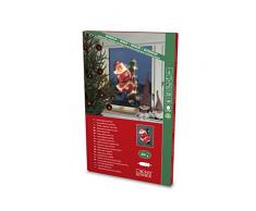 Konstsmide 2856-010 Silhouette de fenêtre Motif Père Noël grimpant pour intérieur (IP20) 230 V 20 LED Blanc Chaud