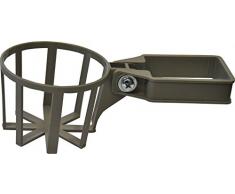 Angerer Porte-Boisson pour balancelle avec Tube carré Champagne, gobelet Orange