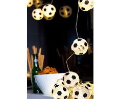 Plaights - Guirlande de Lumières Lanternes - Ballons de Foot - Lampions avec 20 LED - Couleur: Blanc Chaud - Fonction Timer - Décoration extérieur et intérieur