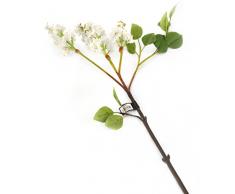 Floral Elegance Artificiel 76 cm Tige Simple Blanc Lilas Fleurs x 6 – Gamme Fleurs Artificielles Soie