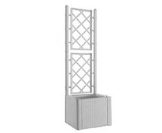 Stefanplast 2075946 Indicator Natural Pot de Fleurs Spalier Blanc 43 x 43 x 142 cm