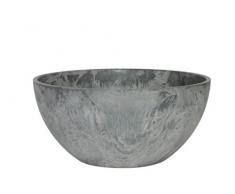 Ivyline Artstone Pot de Fleurs, Coupe de Fleurs Fiona, résistant au Gel et ultraléger, Gris, 25x12cm