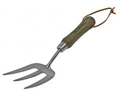 Faithfull Outils Faipreshfss Prestige Fourche à Main en Acier Inoxydable avec Manche en Bois de frêne, Bleu, 8 x 30.5 x 6 cm