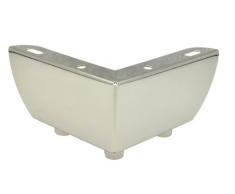 Canapé Wagner Jambes/Pieds de Meuble/Pied de Table/Canapé Pieds de Meubles Wing – Acier Inoxydable chromé, Plaque, Picots 3, Hauteur 60 mm, pour Palette Table – 12044001