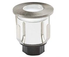 Knightsbridge IP65 Mini Lampe de Sol LED Blanc avec 3 têtes interchangeables Métal 0,6 W Argent