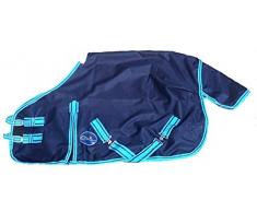 Signify Cwell Equine Mini Tapis de Poney léger pour Poney Motif Poulain Non rempli au Choix de Tailles et de Couleurs (4 Pieds 6 Pouces, Bleu Marine)