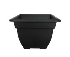 Whitefurze G03S38 Pot de Fleurs carré Noir 38 cm