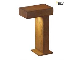 SLV 230090 Rusty PATHLIGHT Lampe Standard, Fer rouillé, GX53, Max. 9 W, Acier, Gris argenté,