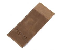 Crafted Leather & Lifestyle Pochette à Couverts 100% Cuir de Vachette Le Sable