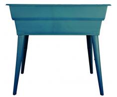 Calipso Maxi Basic Jardinière avec Pieds Amovibles, Bleu Canard