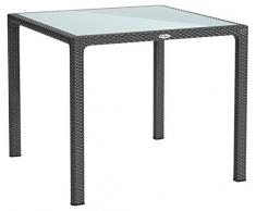 LECHUZA 10913 Table 90x90 Plaque De Verre Granit 90