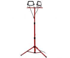 Luceco Lampe de Travail, Rouge/Noir, 22 W