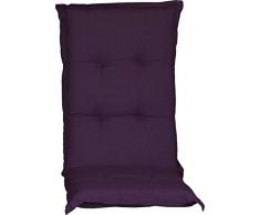 Beo HL Coussin de Chaise de Jardin à Dossier Haut série Nice P207, Violet, 120 cm x Largeur 52 cm x épaisseur env. 8 cm