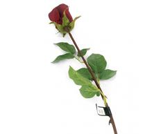 Floral Elegance F062DRL - Rose artificielle bordeaux de 52 cm