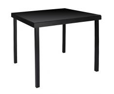 Ultranatura Table en verre et aluminium, gamme Korfu - 90 x 90 x 71 cm, Anthracite