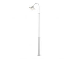 Konstsmide Vega Lampe à tête Unique et Colonne Taureau E27 Aluminium Blanc Blanc
