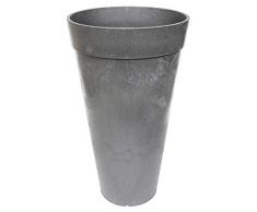 ECO GARDEN Aria Pot de Fleurs en Caoutchouc recyclé Étain